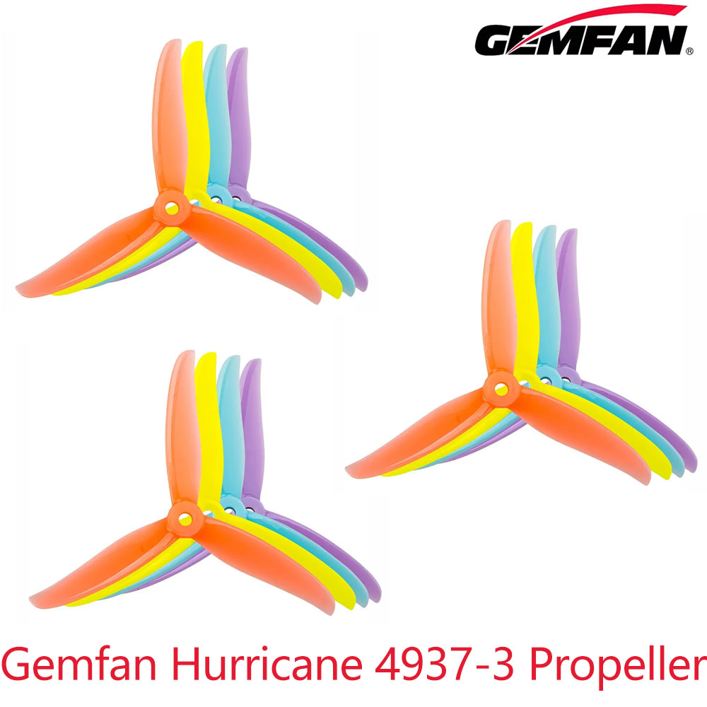 Fpv Drone Propeller - 4Pairs 8PCS Hurricane 4937-3 Three-Blade Propeller